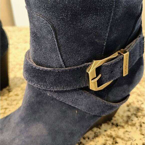 BCBG Generation blue suede wedges knee hight Boots - Picture 4 of 12